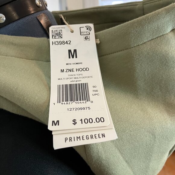 Adidas Olive Green and Black Zne Prime Green Jacket Size M NWT - Picture 2 of 9